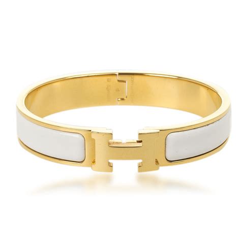 hermes clic h white gold|hermes clic h bracelet silver.